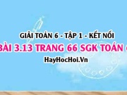 Giải bài 3.13 trang 66 Toán 6 Tập 1 SGK Kết nối tri thức: Số...